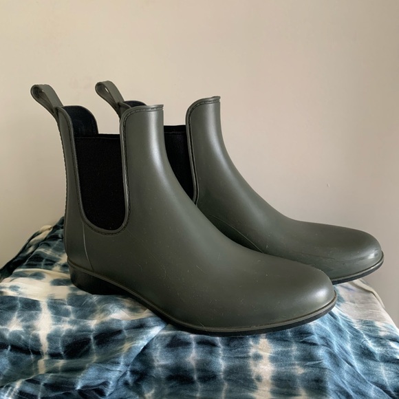 Shoes - Sam Edelman Dark Green Ankle Rain Boots